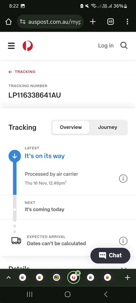 parcel tracking stopped updating